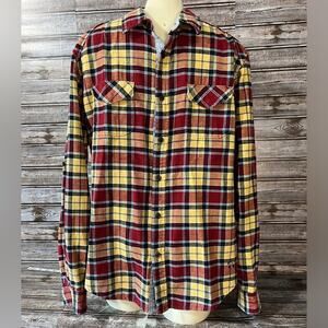 Billabong Large Plaid Button down Flannel style LG